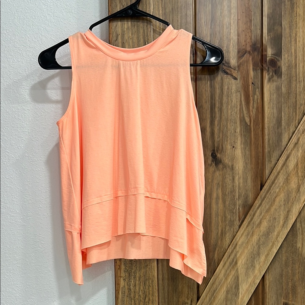 SO Orange Asymmetrical Sleeveless Tank Top